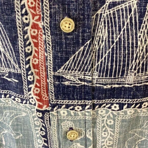Vintage Reyn Spooner Clipper Nautical Short Sleeve Shirt Men’s XL Sailboat Rever - Picture 6 of 7